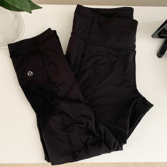 lululemon athletica Pants - Cropped black lululemon leggings.